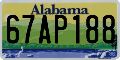 AL license plate 67AP188