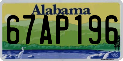 AL license plate 67AP196
