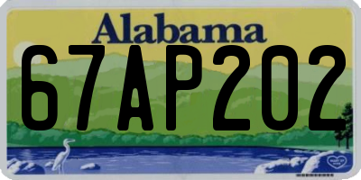 AL license plate 67AP202