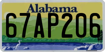 AL license plate 67AP206