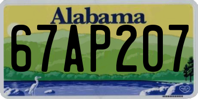 AL license plate 67AP207