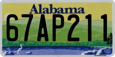AL license plate 67AP211