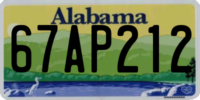AL license plate 67AP212