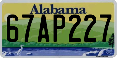AL license plate 67AP227