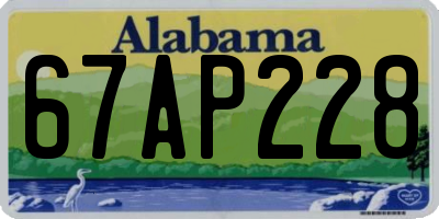 AL license plate 67AP228