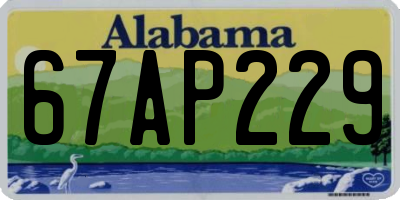 AL license plate 67AP229