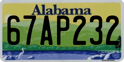 AL license plate 67AP232