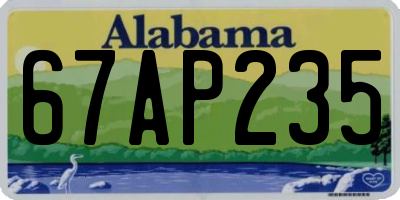 AL license plate 67AP235