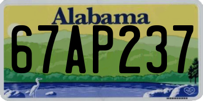 AL license plate 67AP237