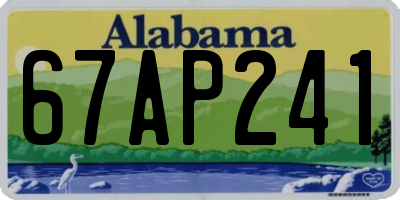 AL license plate 67AP241