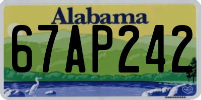 AL license plate 67AP242