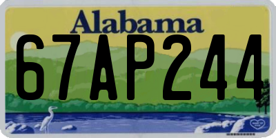 AL license plate 67AP244