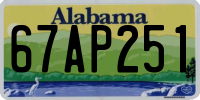 AL license plate 67AP251