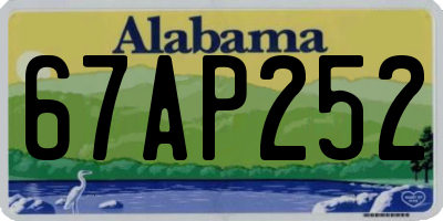 AL license plate 67AP252
