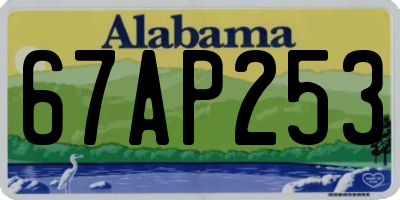 AL license plate 67AP253
