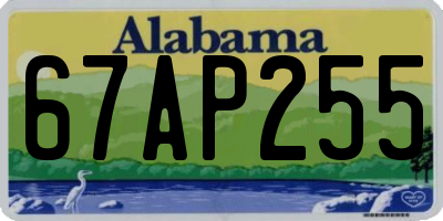 AL license plate 67AP255