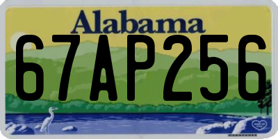 AL license plate 67AP256