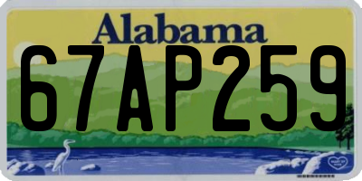 AL license plate 67AP259
