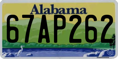 AL license plate 67AP262