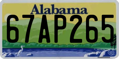 AL license plate 67AP265
