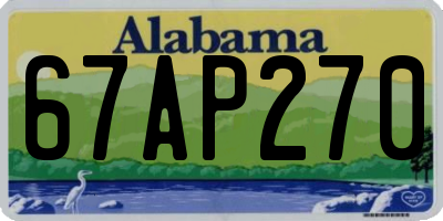 AL license plate 67AP270