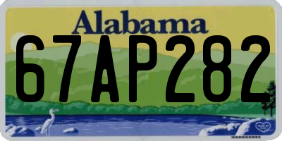AL license plate 67AP282