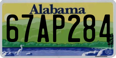 AL license plate 67AP284
