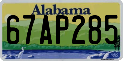 AL license plate 67AP285