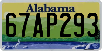 AL license plate 67AP293