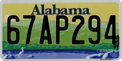 AL license plate 67AP294