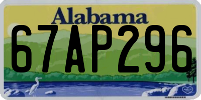 AL license plate 67AP296