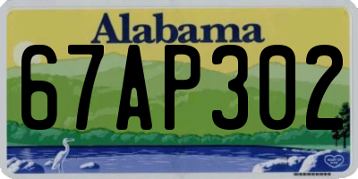 AL license plate 67AP302