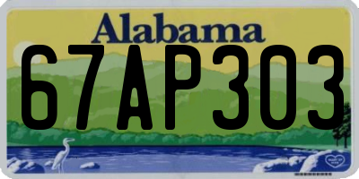 AL license plate 67AP303