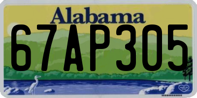 AL license plate 67AP305