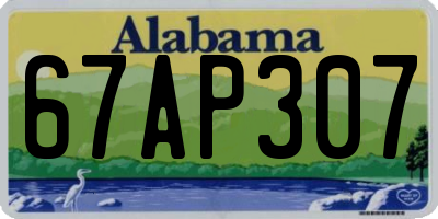 AL license plate 67AP307