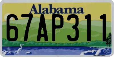 AL license plate 67AP311