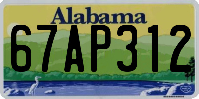 AL license plate 67AP312
