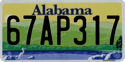 AL license plate 67AP317