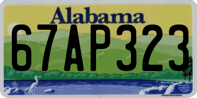 AL license plate 67AP323