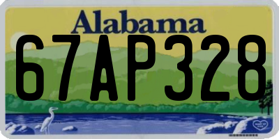 AL license plate 67AP328