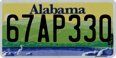 AL license plate 67AP330