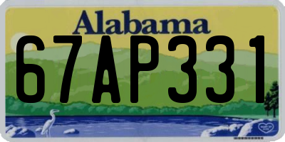 AL license plate 67AP331