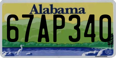 AL license plate 67AP340