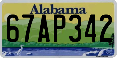 AL license plate 67AP342