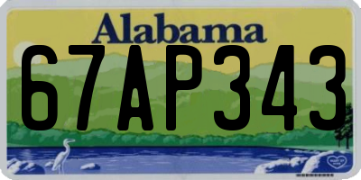 AL license plate 67AP343