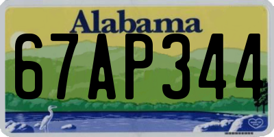 AL license plate 67AP344