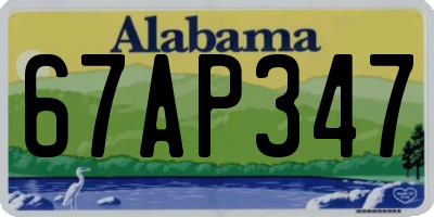 AL license plate 67AP347