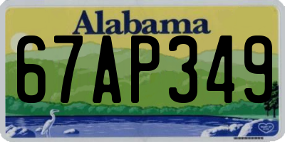 AL license plate 67AP349