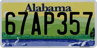 AL license plate 67AP357