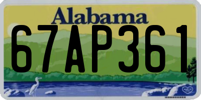 AL license plate 67AP361